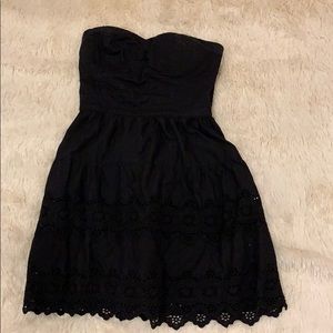 Black eyelet American eagle black dress